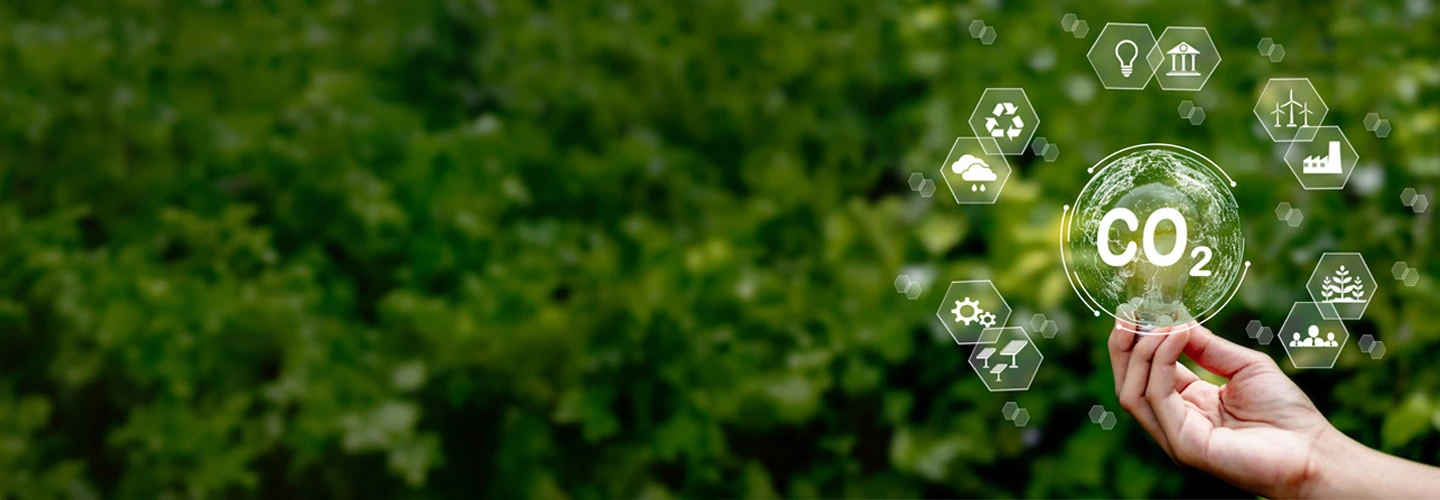 CO2 capture sustainability icons